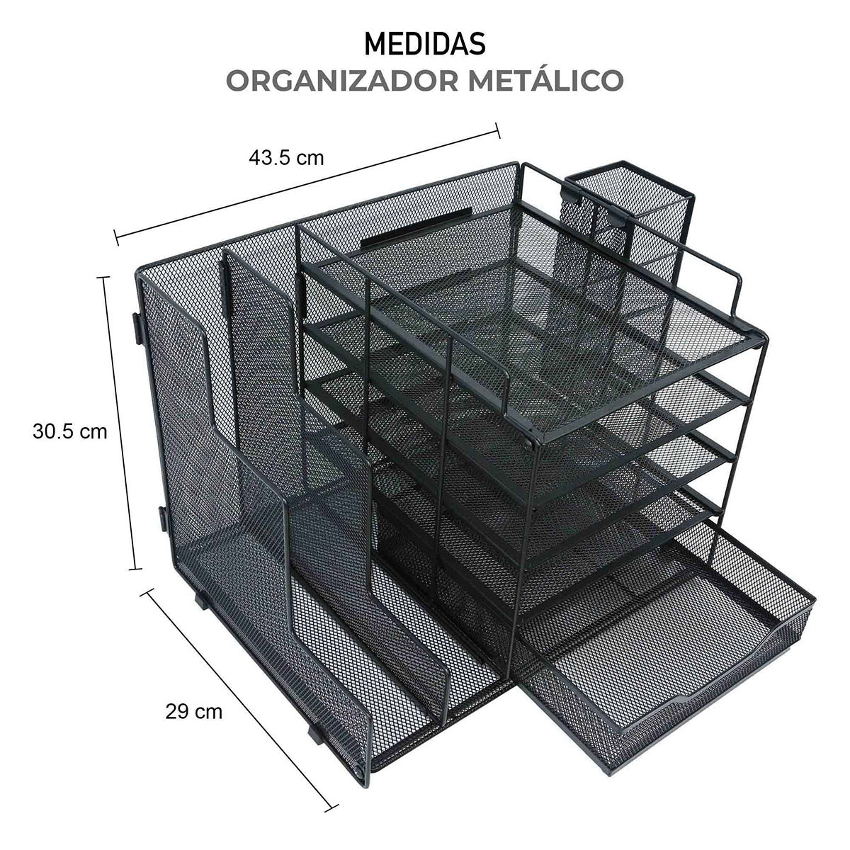 Organizador de documentos para escritorio LO NECESITO | 5 niveles.