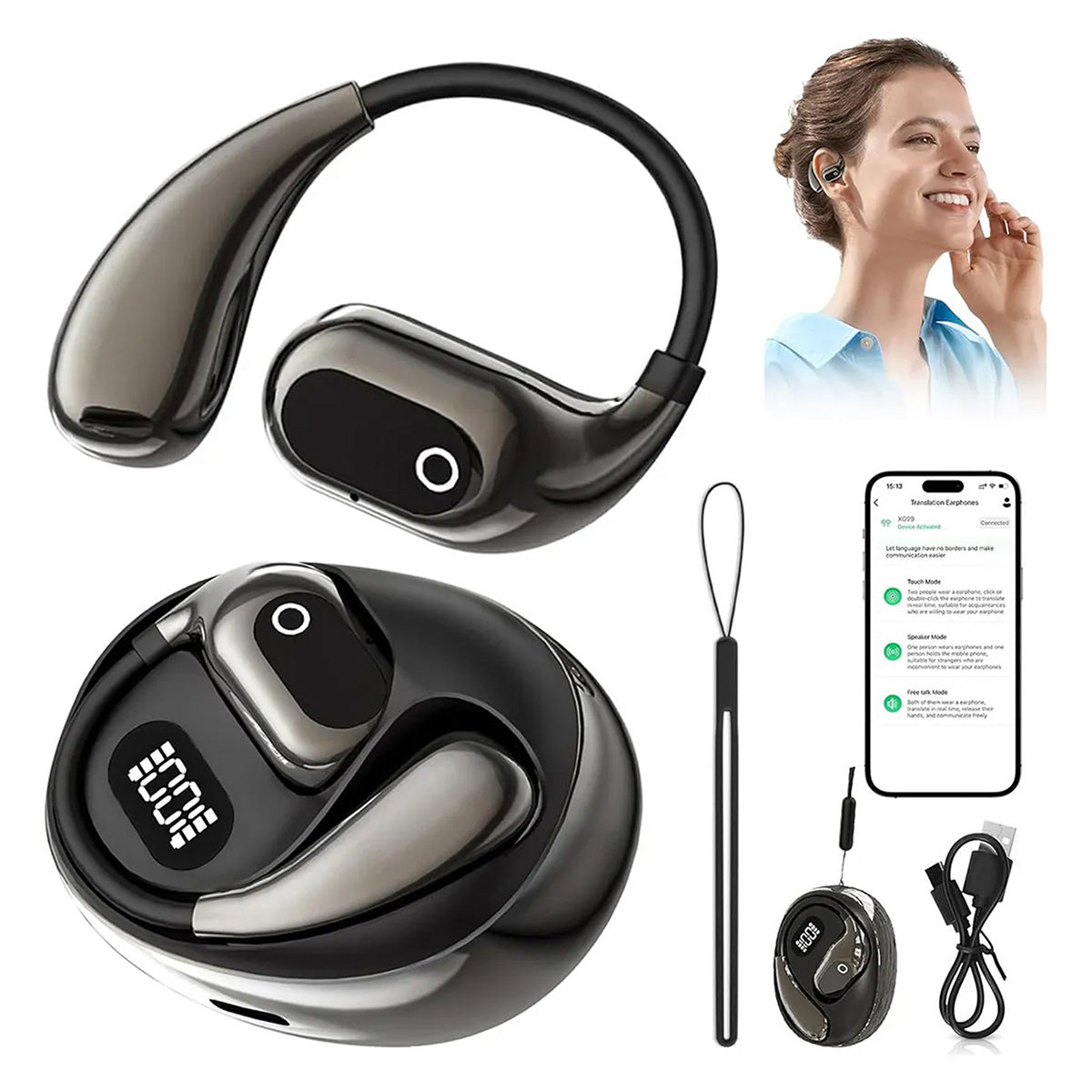 Auriculares multitraductores inalámbricos ALPHA MOBILE.