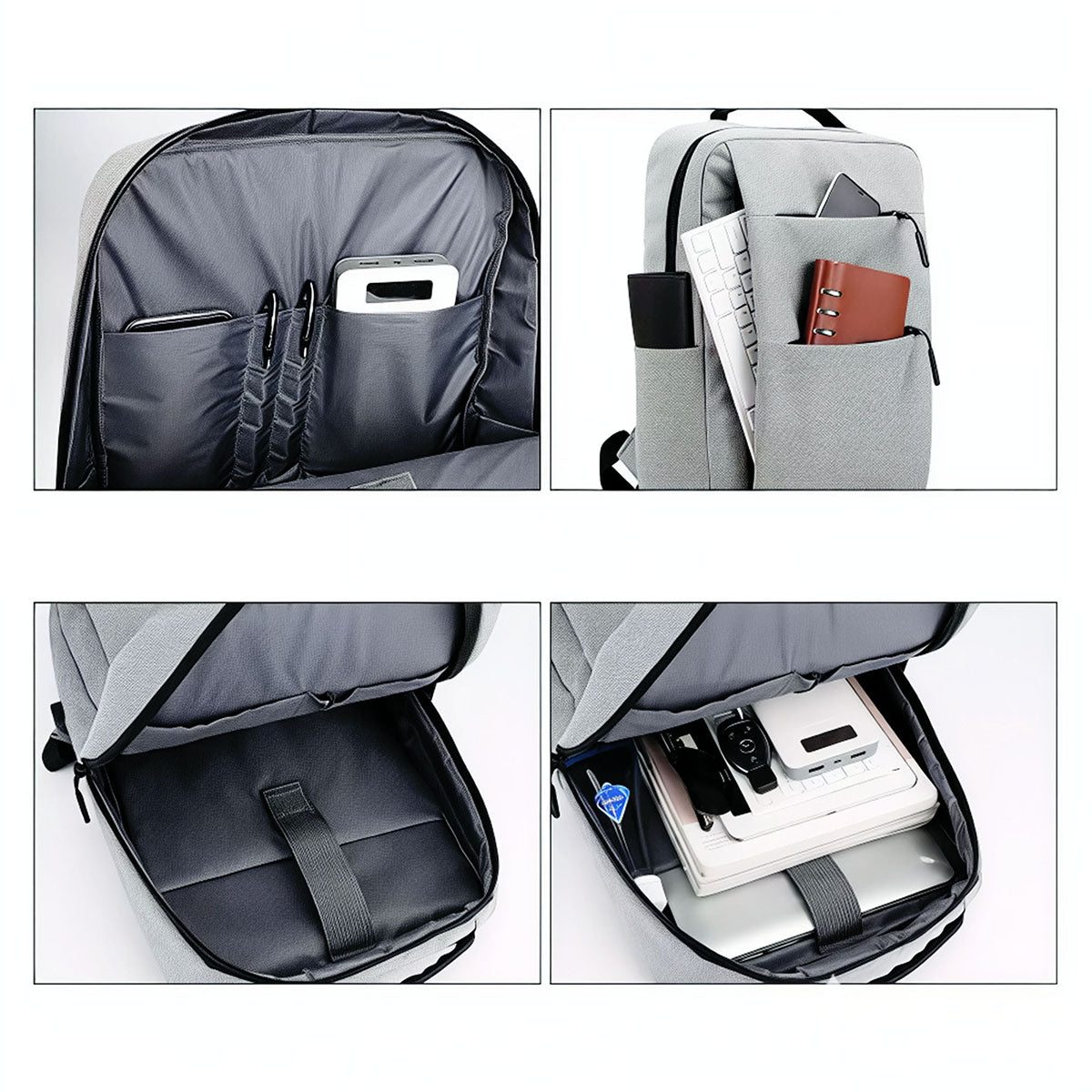 Mochila unisex impermeable para lap top PERFECT SPACE | Set de 2 piezas.