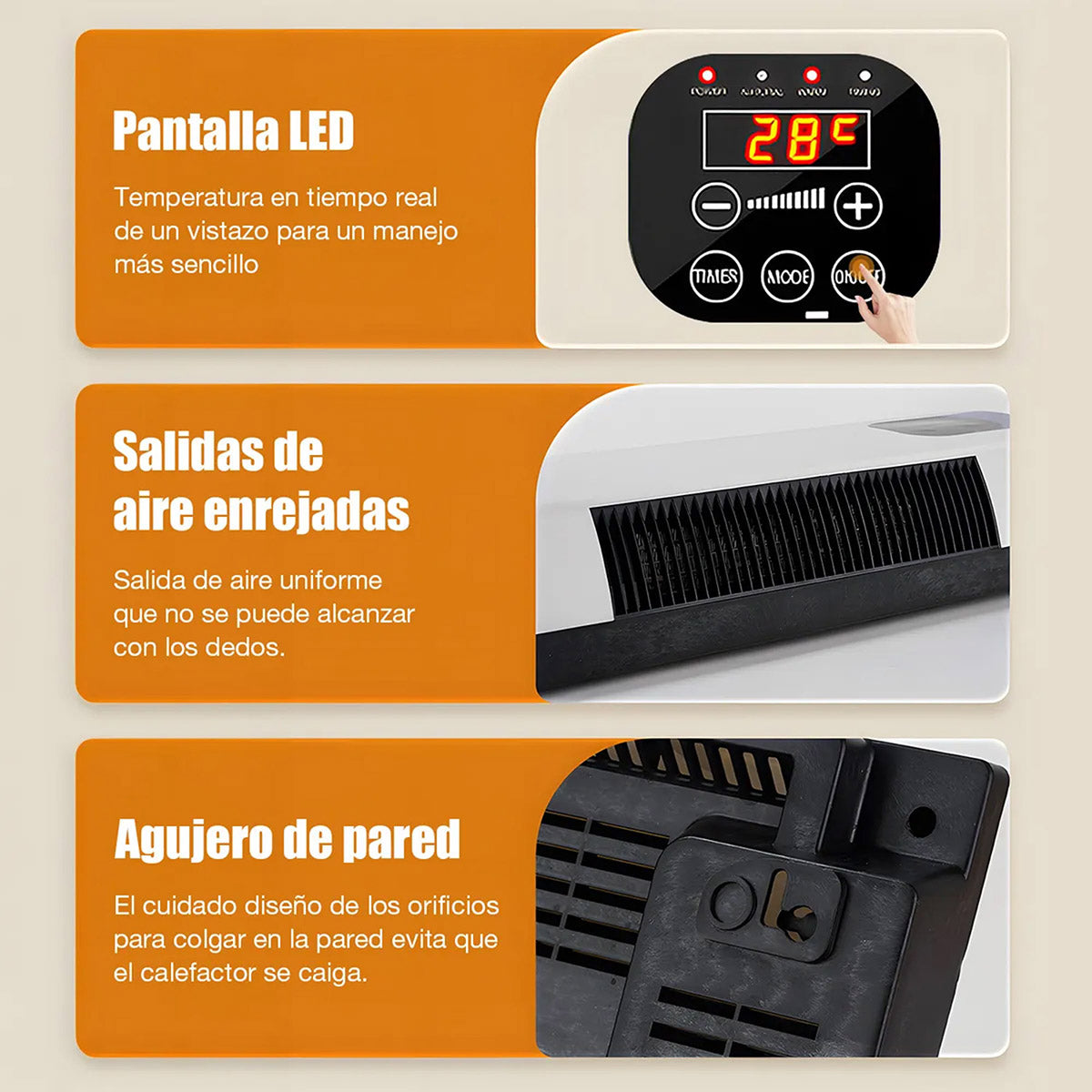 Calentador eléctrico LO NECESITO. | Hasta 40°C.