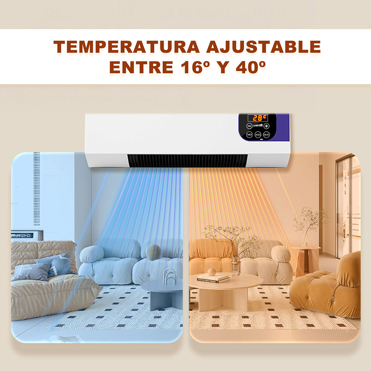 Calentador eléctrico LO NECESITO. | Hasta 40°C.