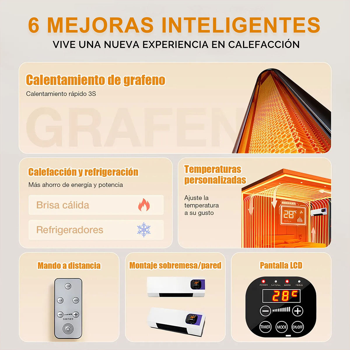 Calentador eléctrico LO NECESITO. | Hasta 40°C.