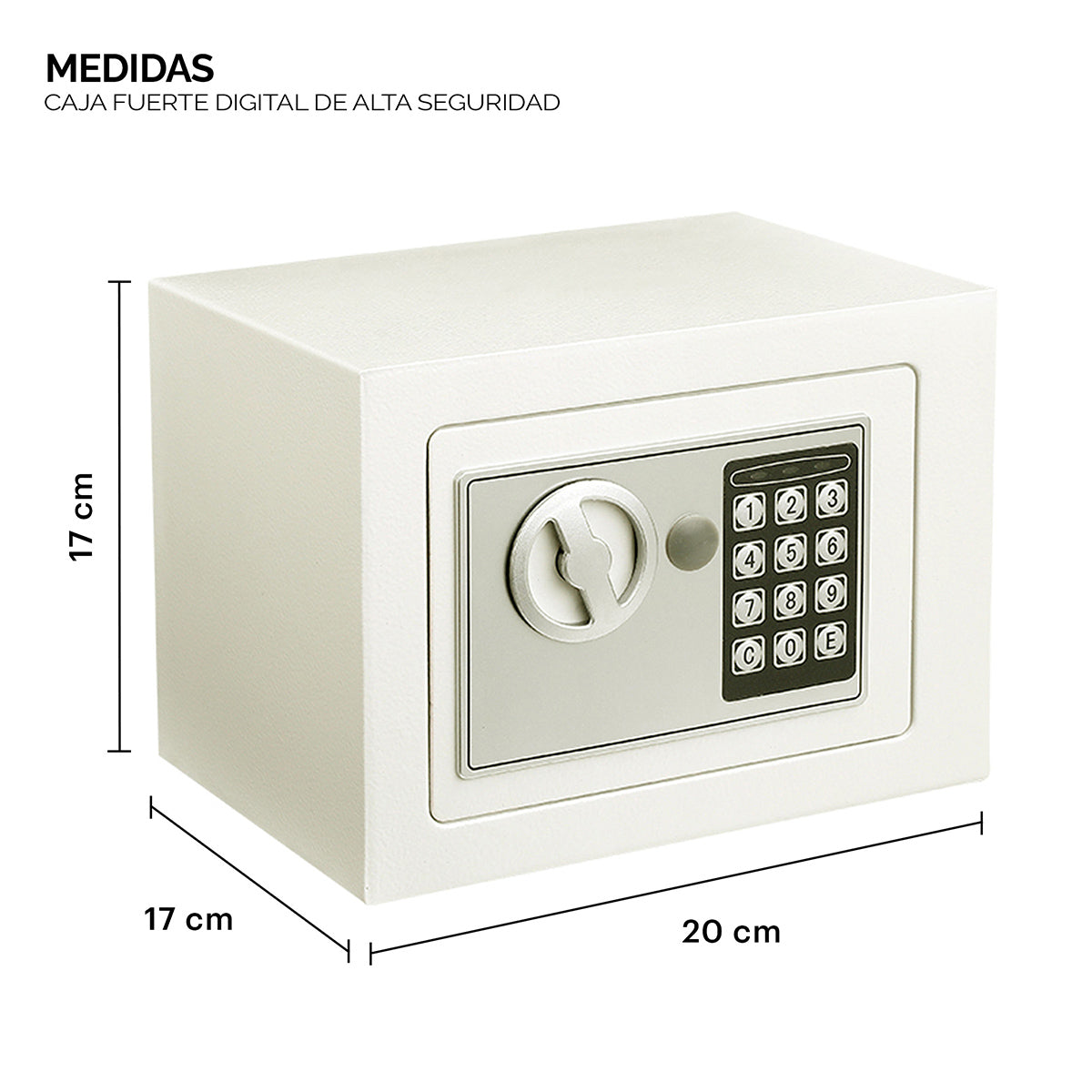 Caja fuerte de seguridad PERFECT SPACE | Electrónica y 2 llaves.