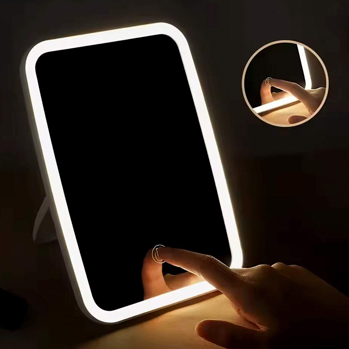 Espejo recardable con luz led LO NECESITO | Set de 2 piezas.