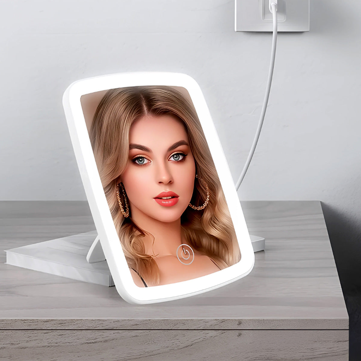 Espejo recardable con luz led LO NECESITO | Set de 2 piezas.