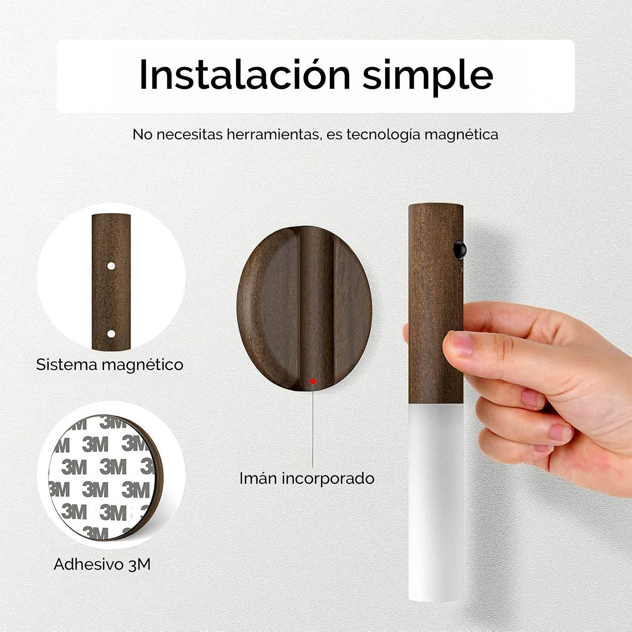 Luz nocturna led con sensor de movimiento LO NECESITO | Set de 3 piezas.