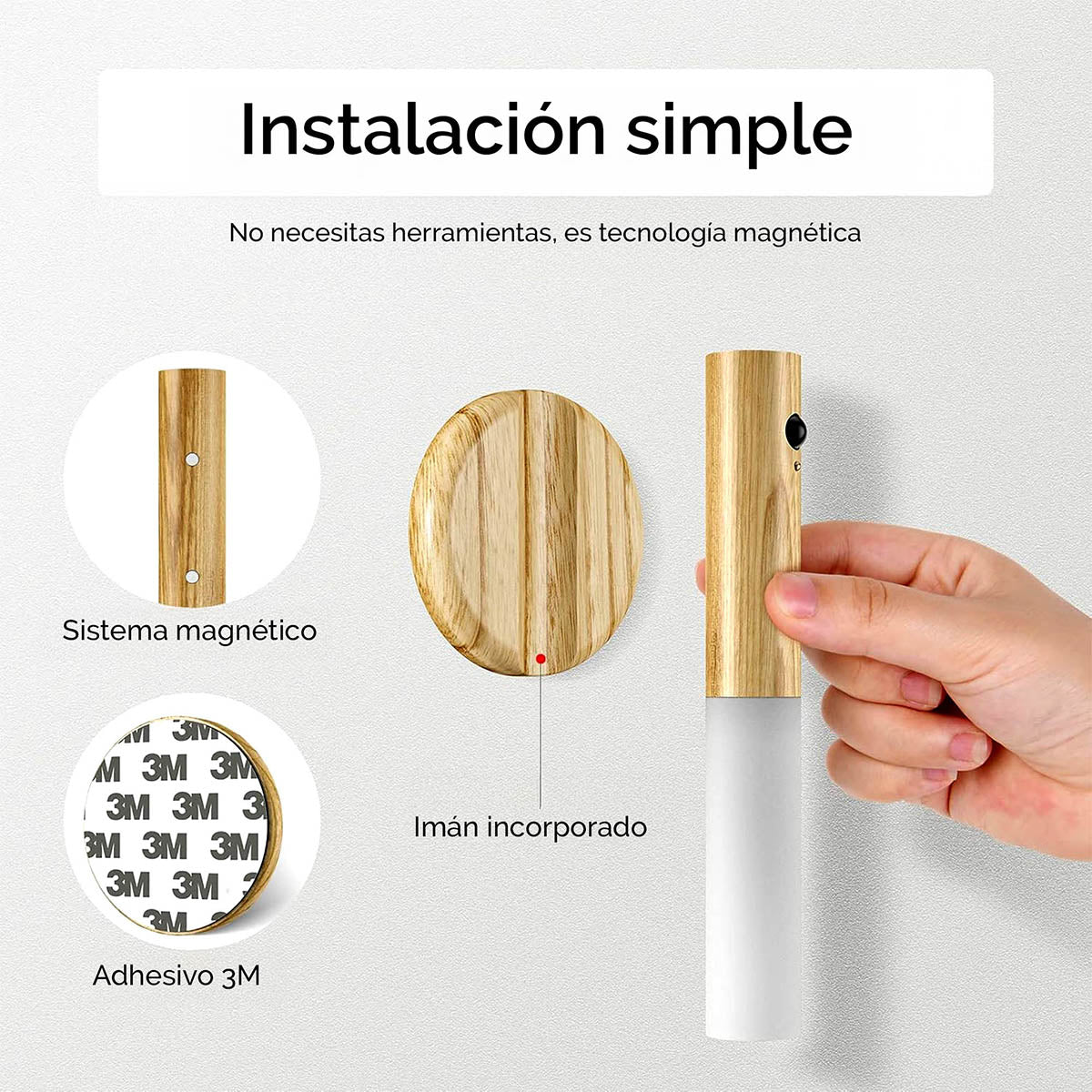 Luz nocturna led con sensor de movimiento LO NECESITO | Set de 3 piezas.