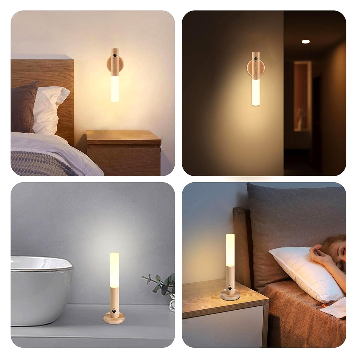 Luz nocturna led con sensor de movimiento LO NECESITO | Set de 3 piezas.