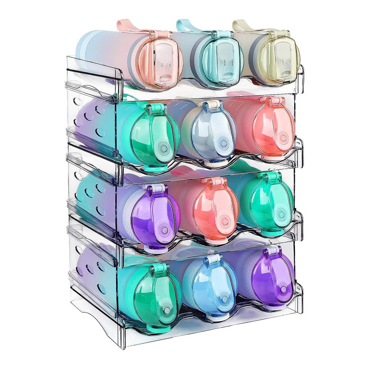 Organizador de botellas DEUS KITCHEN | 4 niveles, 12 compartimentos.