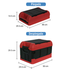 Caja Plegable de Almacenamiento de 41 Litros | Compartimentos Dobles | Multiusos y Fácil de Armar