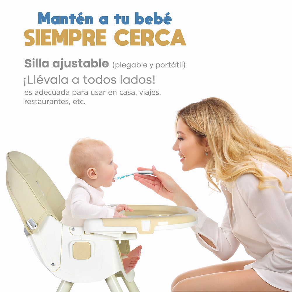 Silla Periquera Alta para Bebé - Multifuncional 2 en 1 para una Alimentación Confortable