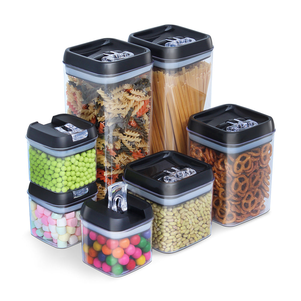 Set de 7 contenedores herméticos tapa cuadrada AGBOX