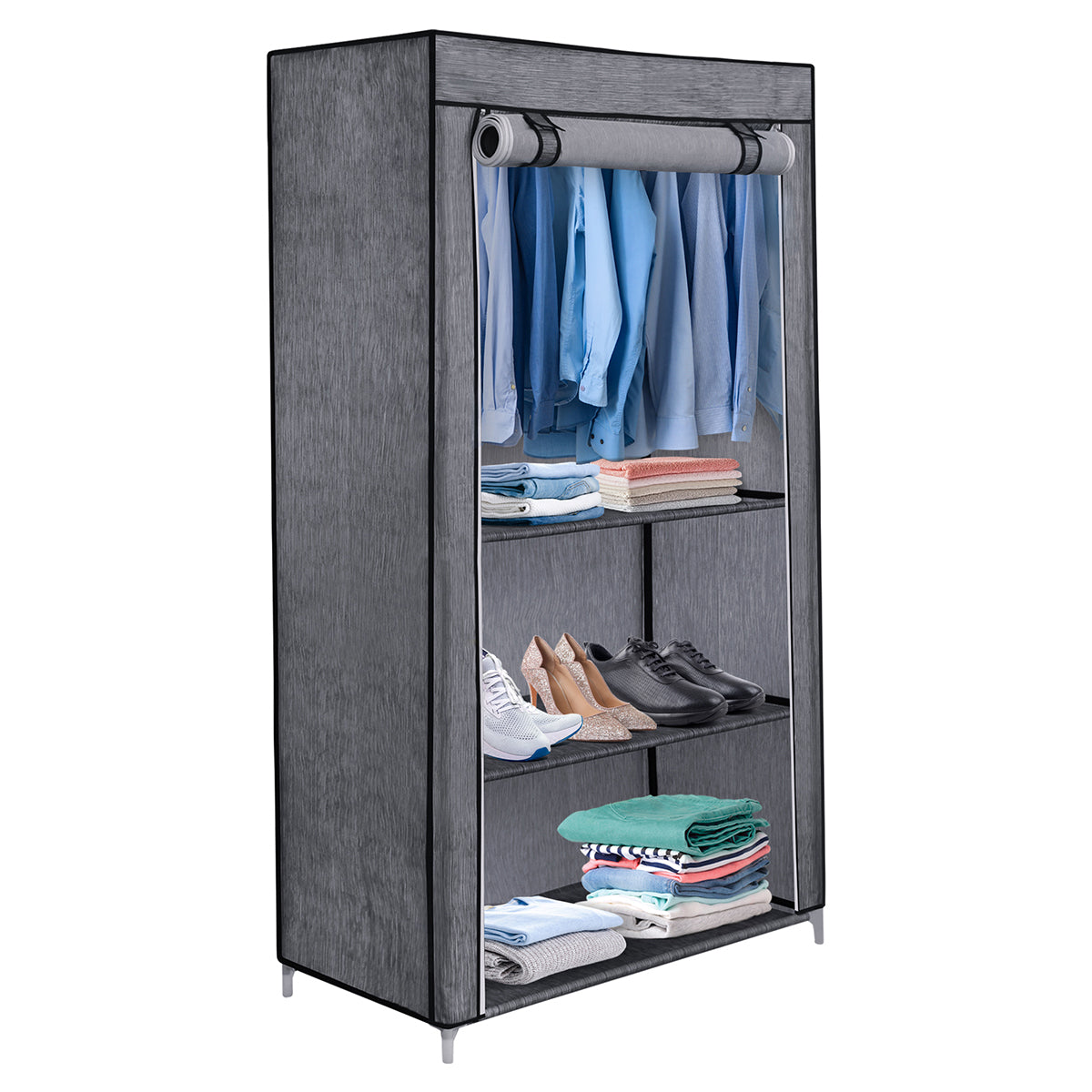 Alivio agua Paciencia Closet armario armable de tela organizador de ropa y zapatos, portátil –  Thinky