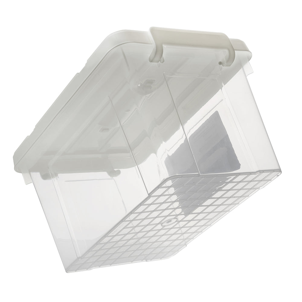 
                  
                    "Caja de almacenamiento con tapa y asas de seguridad Transparente Cap 25 L."
                  
                