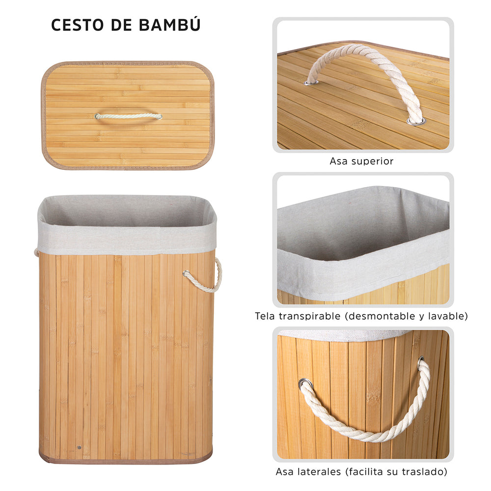 
                  
                    Cesto plegable ecofriendly de bambú.
                  
                