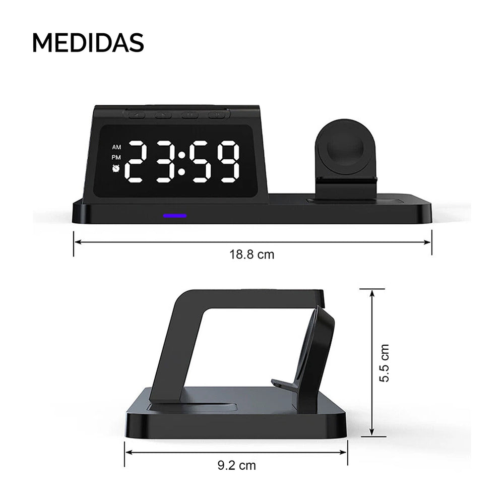 
                  
                    Cargador de escritorio ALPHA MOBILE | Con reloj digital.
                  
                