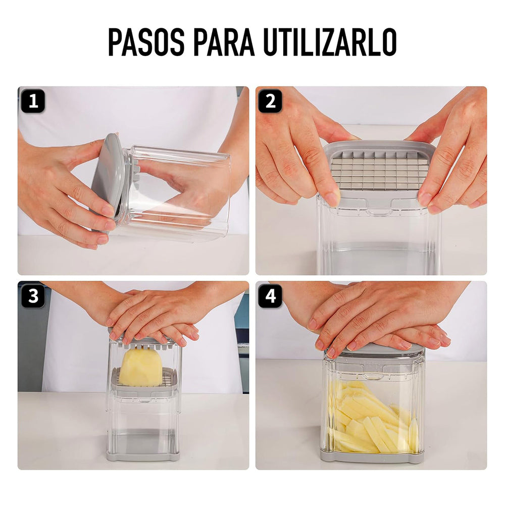 
                  
                    Picador de alimentos DEUS KITCHEN | 3 tipos de corte.
                  
                