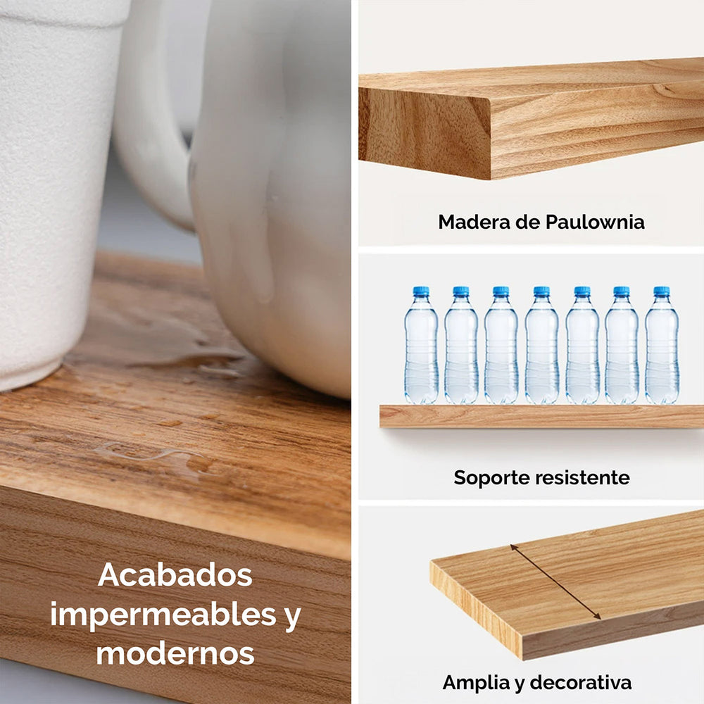 
                  
                    Repisas de madera PERFECT SPACE | 3 piezas.
                  
                