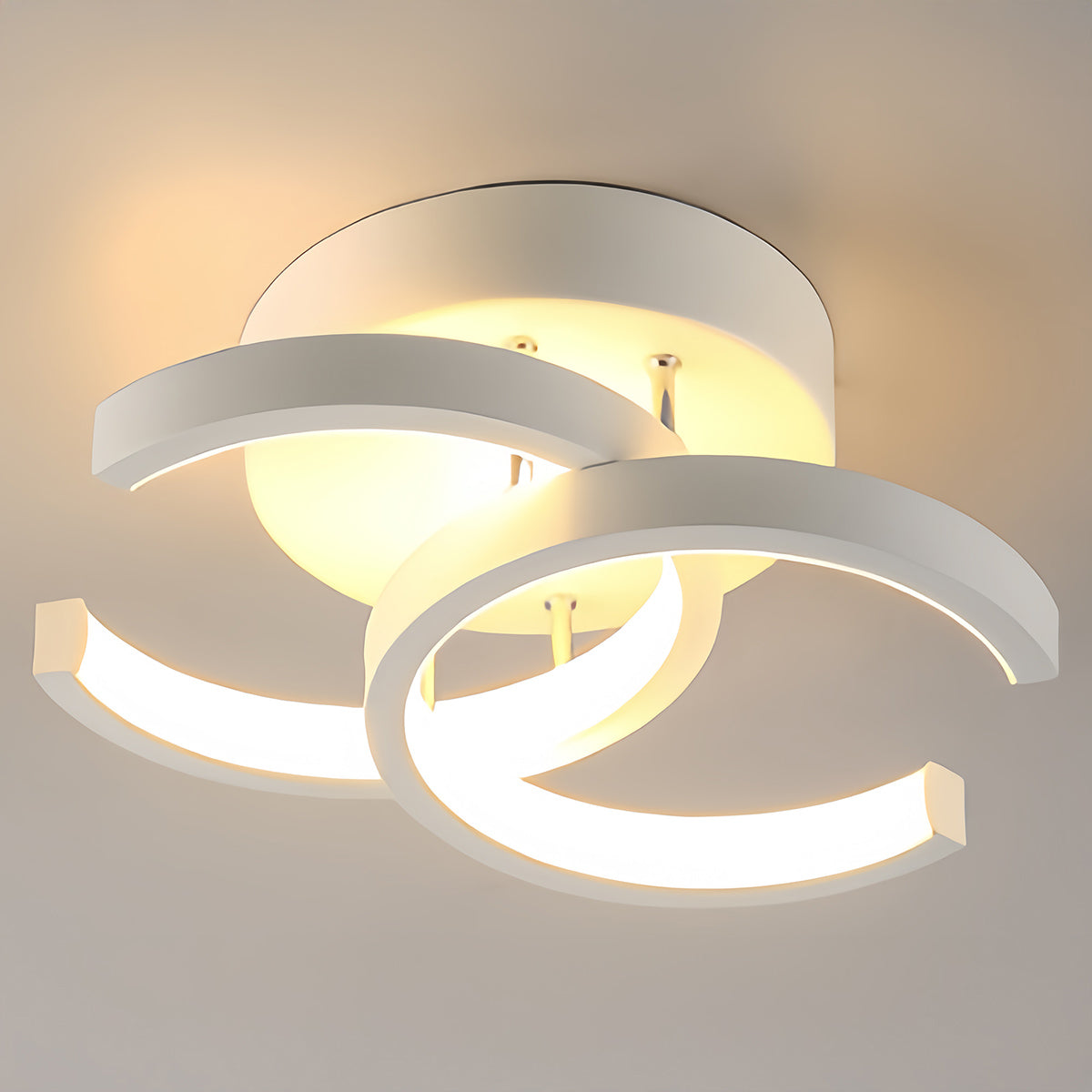 LÁMPARA DECORATIVA LED (Semi Haros) BLANCA CON CAMBIO DE LUZ