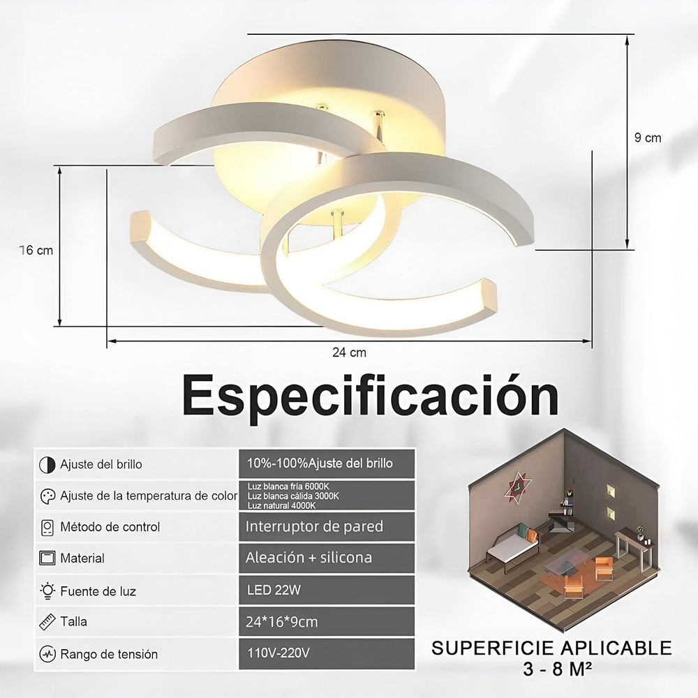 
                  
                    LÁMPARA DECORATIVA LED (Semi Haros) BLANCA CON CAMBIO DE LUZ
                  
                
