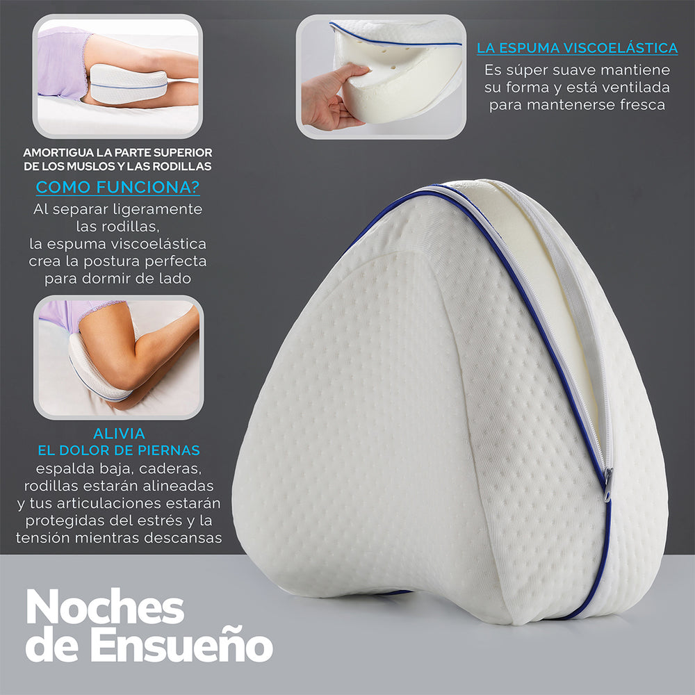 
                  
                    Almohada ortopédica memory foam | Para piernas.
                  
                