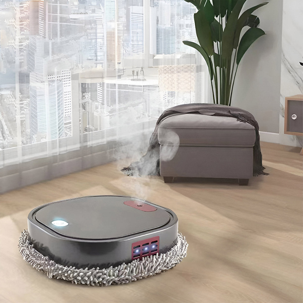 Aspiradora automatica silenciosa ideal para recolectar pelos de mascota y polvo