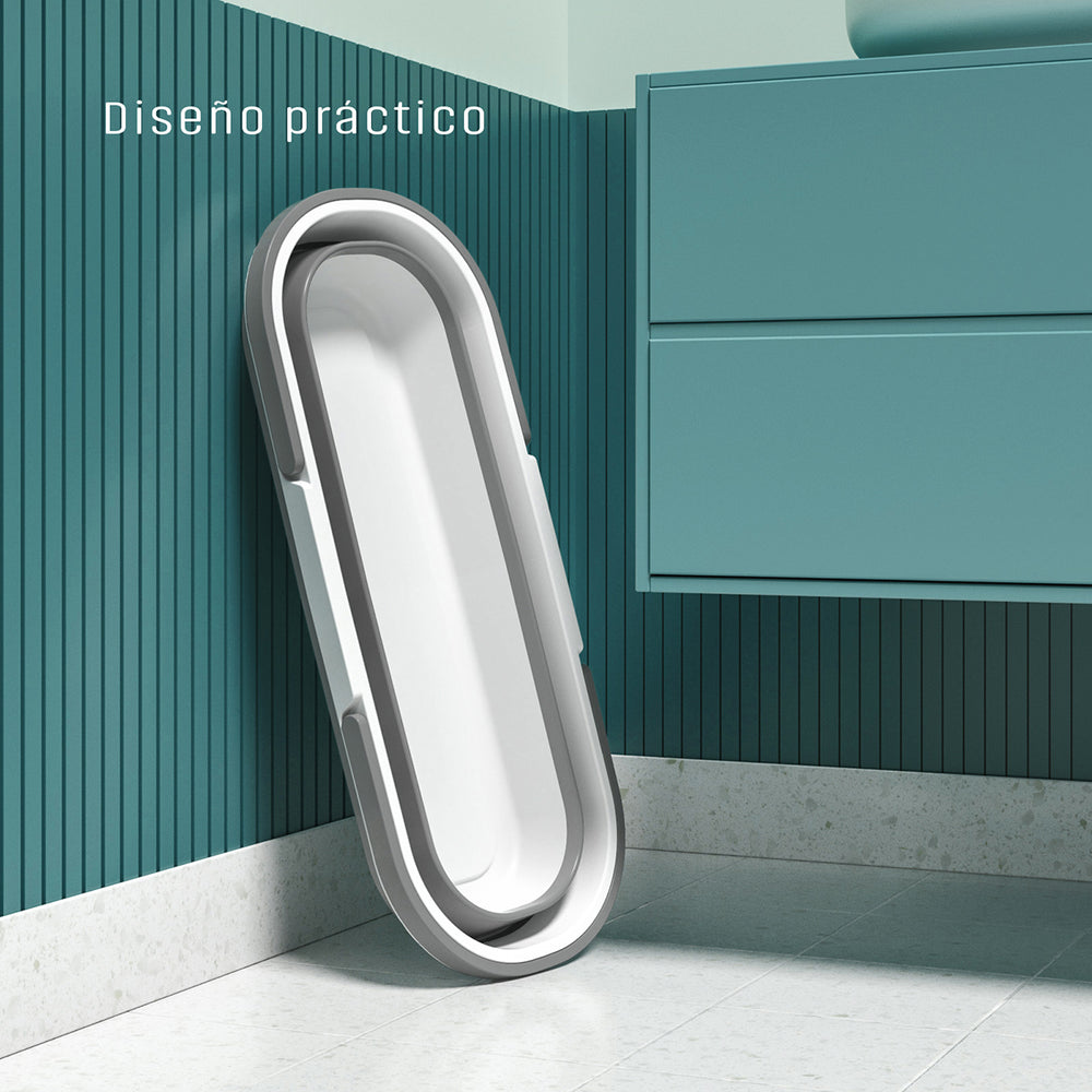 
                  
                    Cubeta plegable de plástico.
                  
                