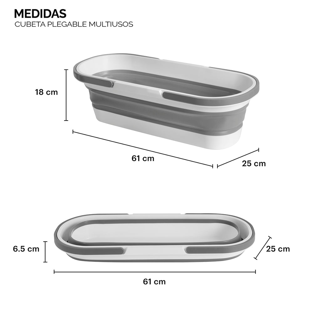 
                  
                    Cubeta plegable de plástico.
                  
                