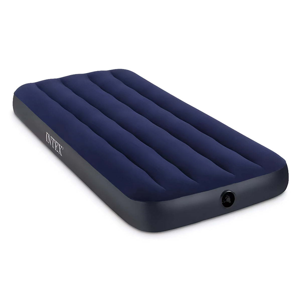 Colchon inflable individual azul marino con superficie acolchada Pillow Top marca Lo Necesito