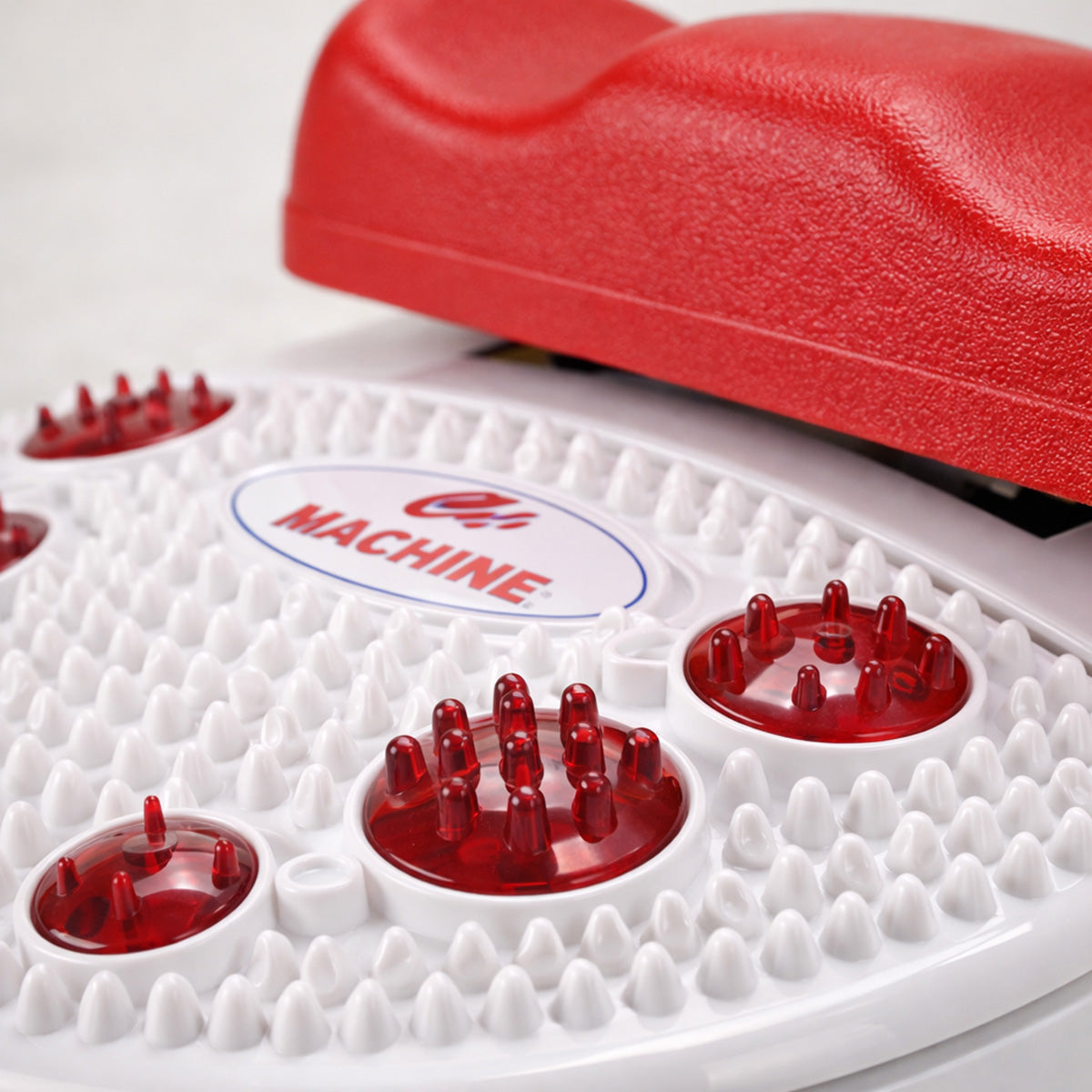 Detalle de la superficie con puntos de presión de reflexología para tratamiento de pies cansados