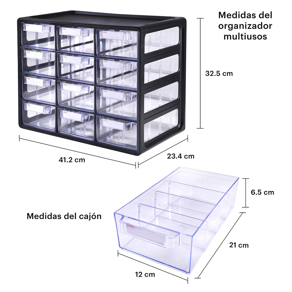 Organizador  Multi box de 12 compartimentos Ag box