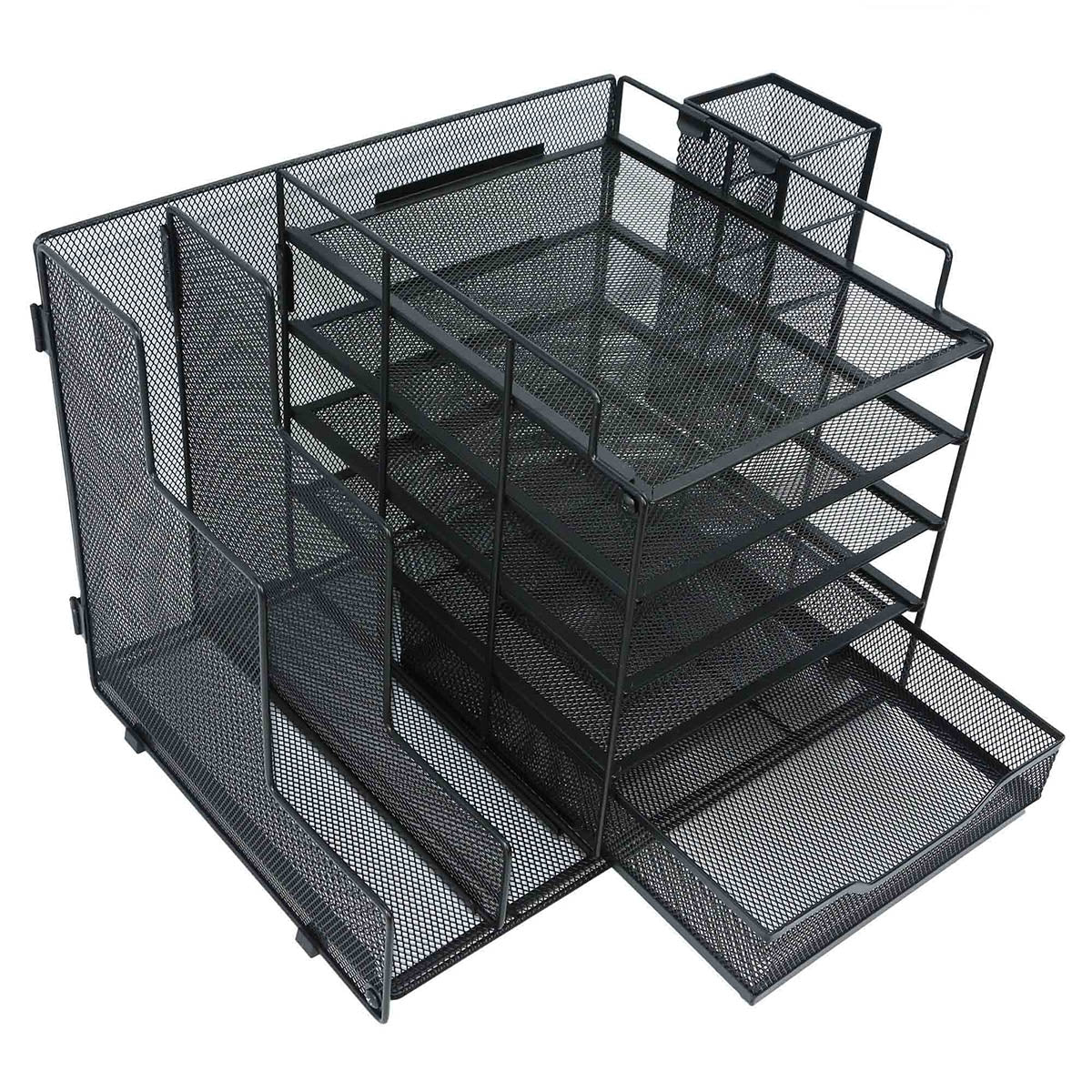 Organizador negro de metal marca lo necesito