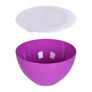 Set de 5 recipientes bowls de plástico con tapa.