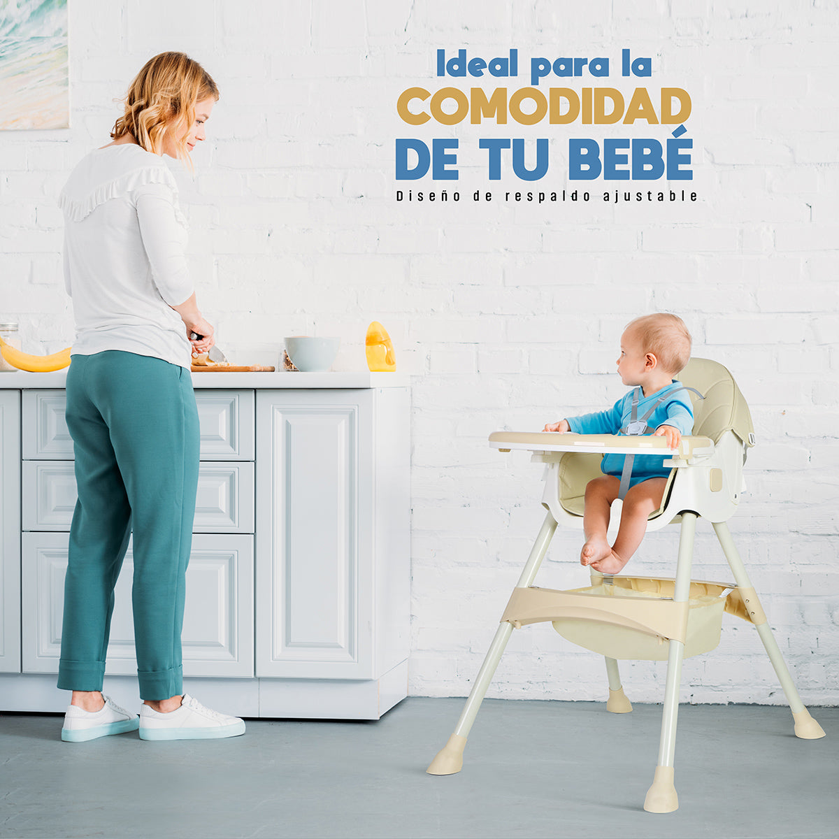 Silla periquera para bebé 2 en 1.