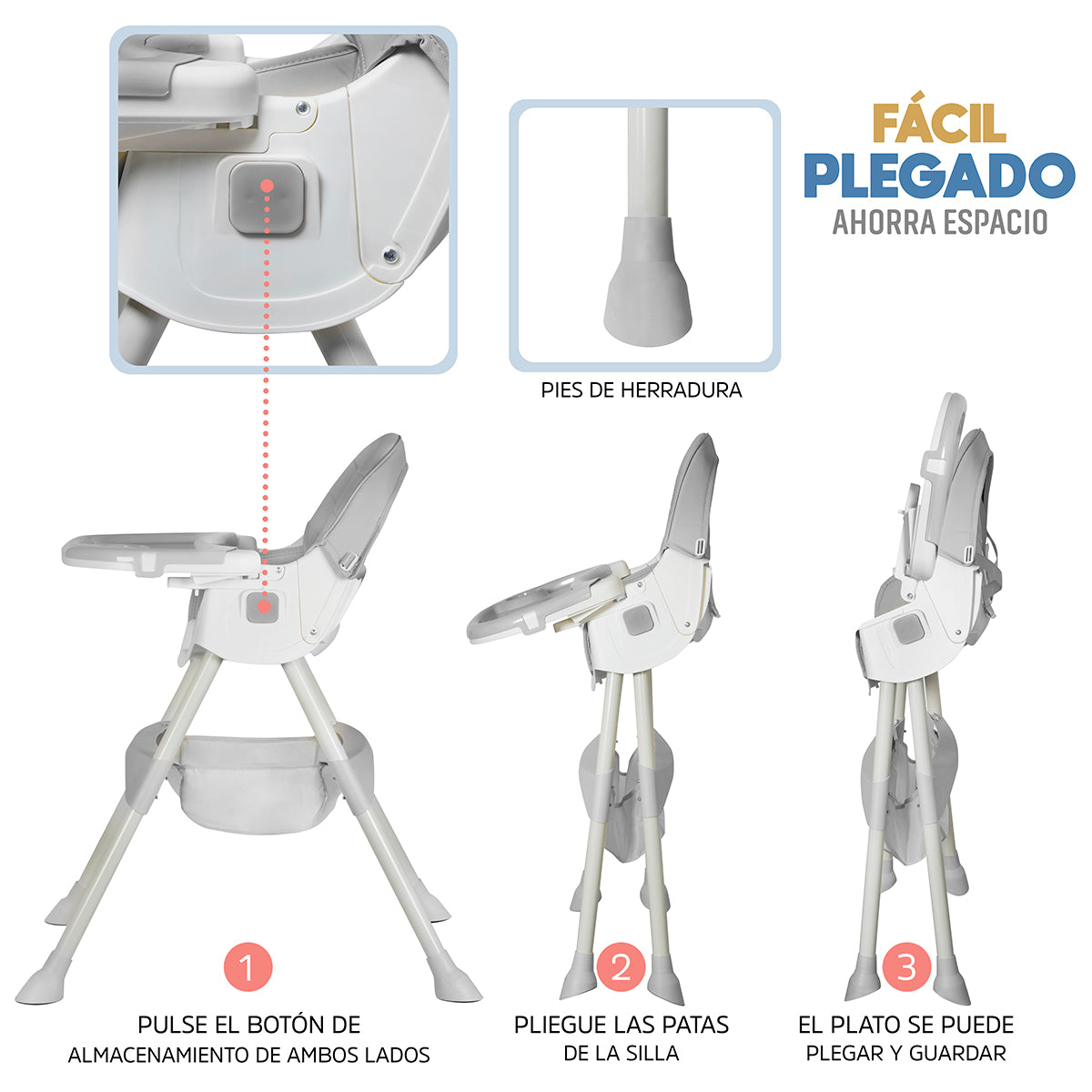 Silla periquera para bebé 2 en 1.
