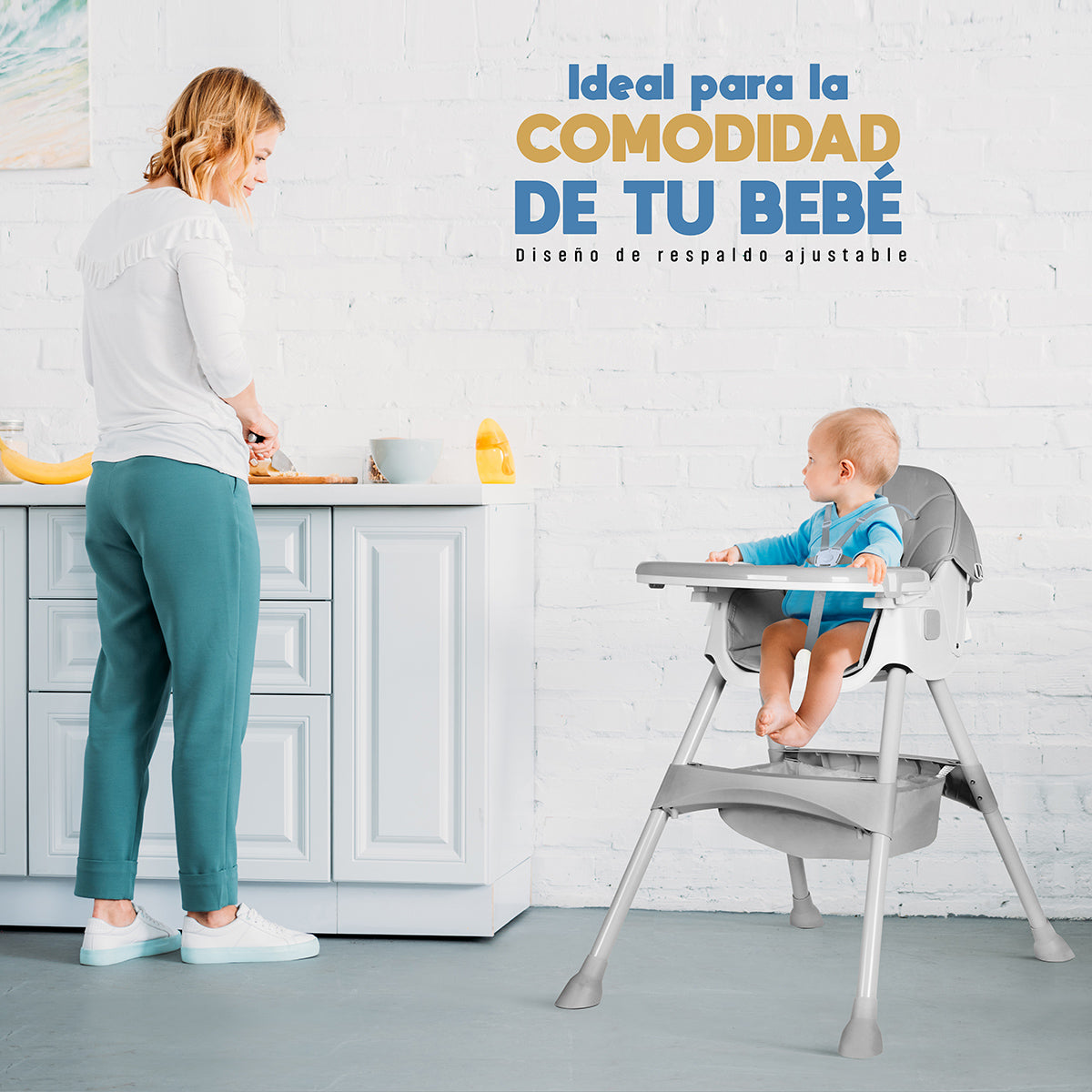 Silla periquera para bebé 2 en 1.