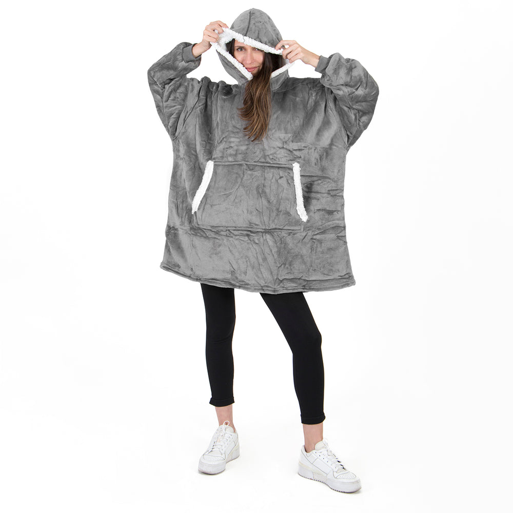 
                  
                    Sudadera gris gigante tipo cobija
                  
                