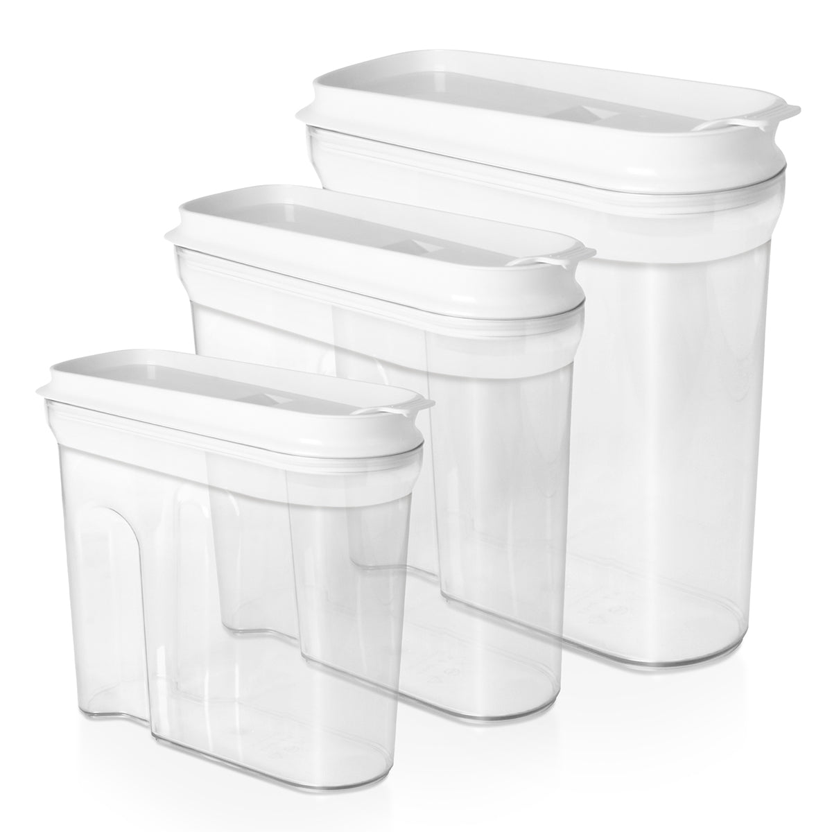 Set de 3 contenedores herméticos para cereales AG Box apilables