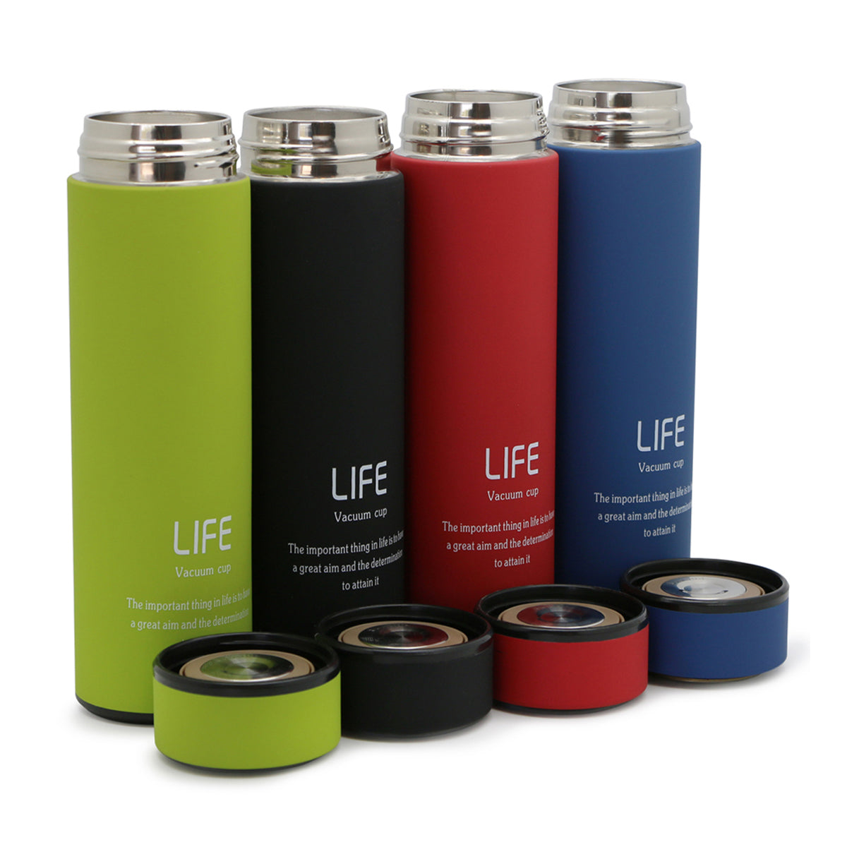 Termo de 550ml con infusor, set de 4 piezas.