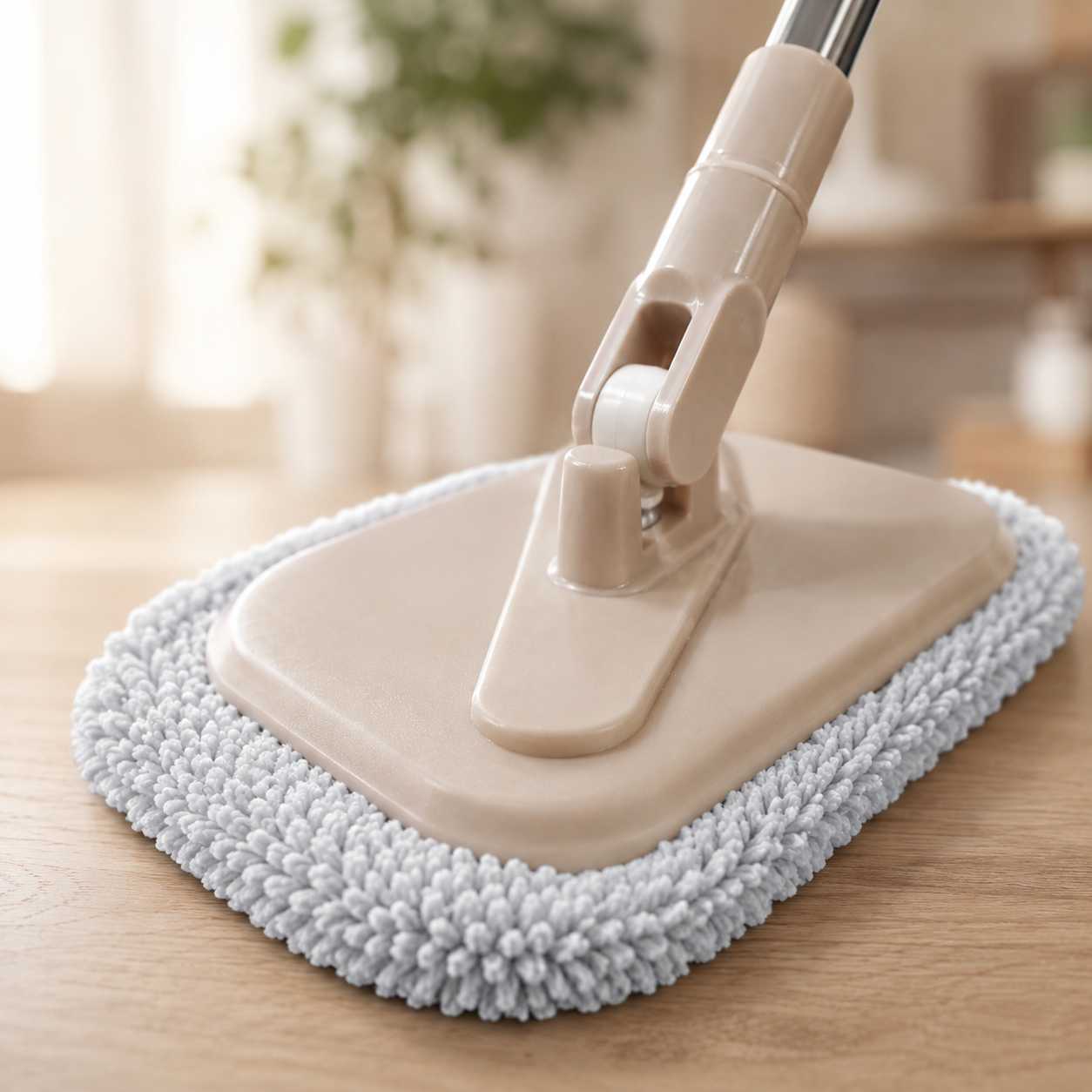 acercamiento a la microfribra de mopa resaltando su microfibra suave 