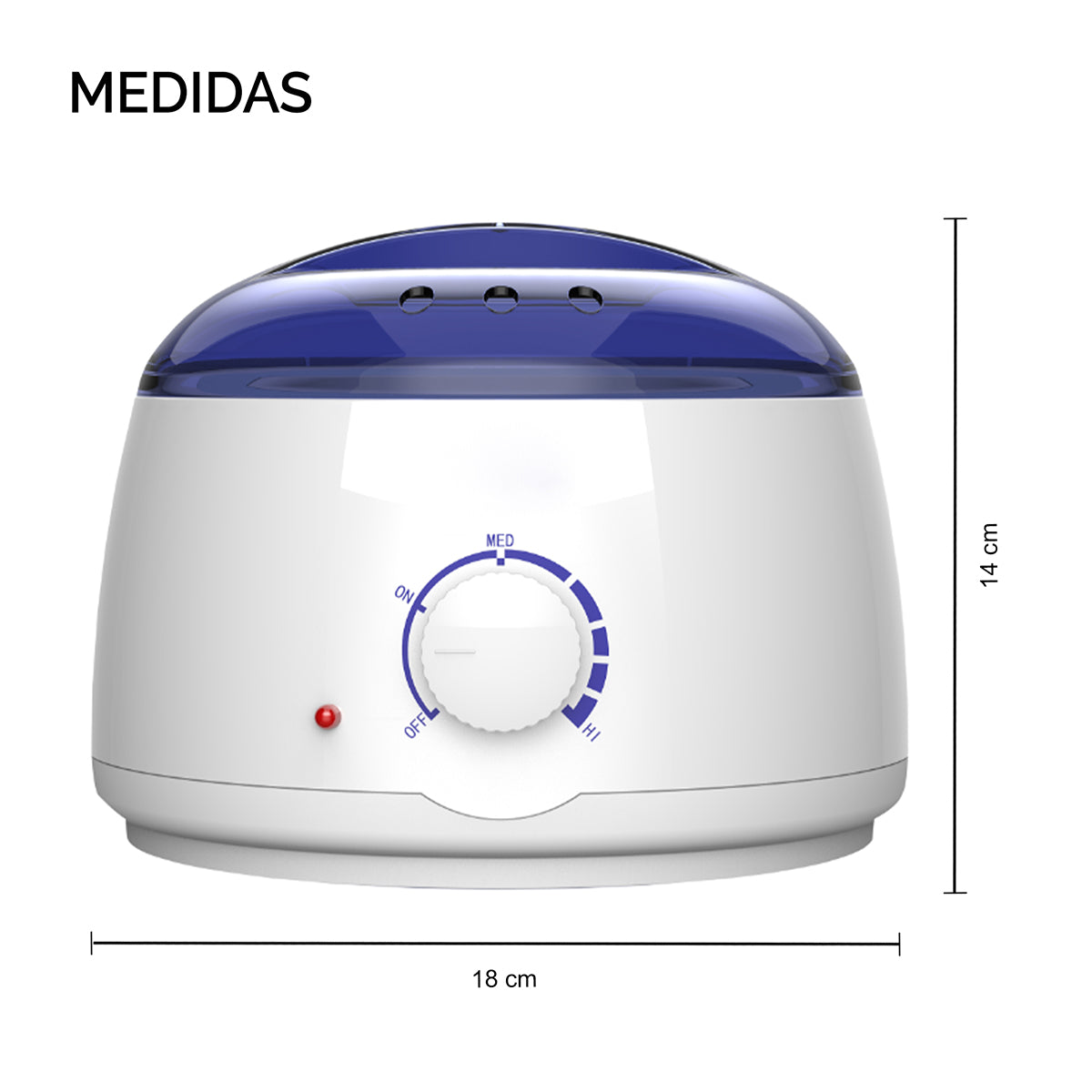 medidas de calentador electrico de cera de lo necesito