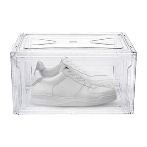 AG Box, Set de 4 Cajas de Zapatos Apilables Premium, Gris