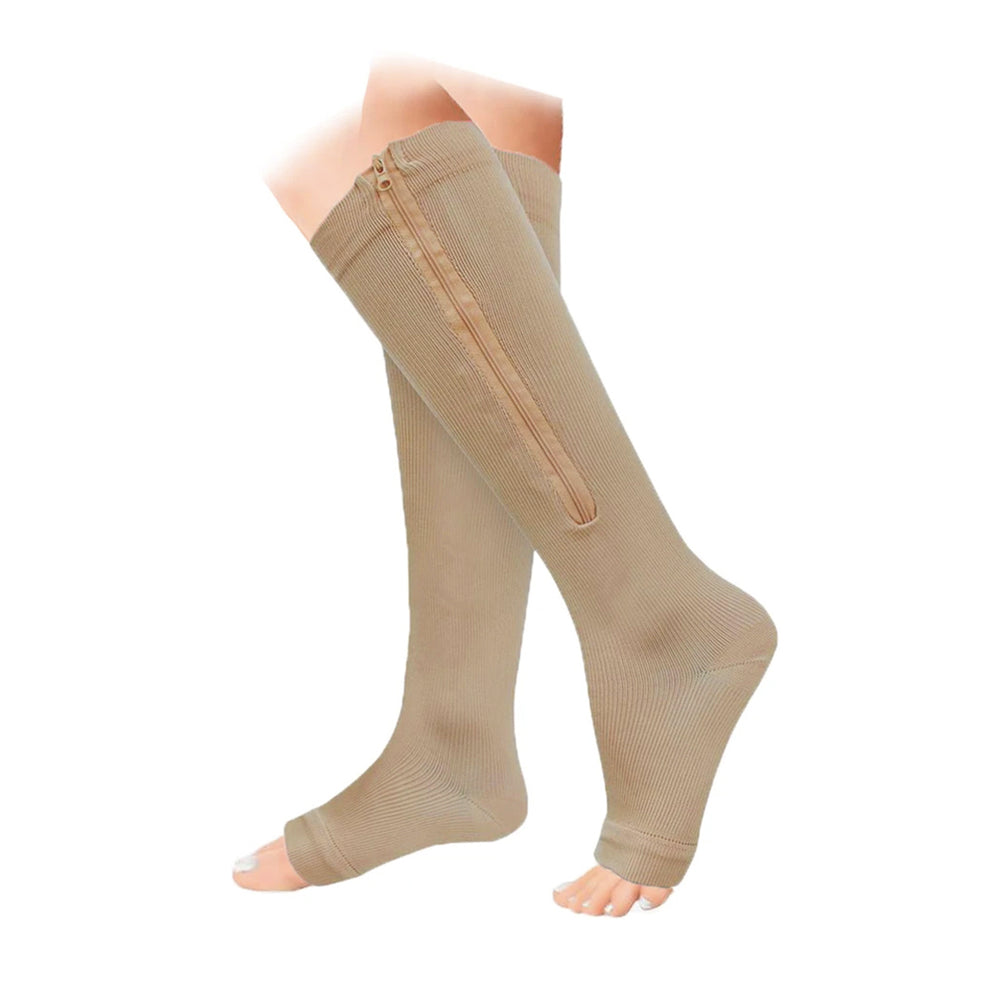 Medias de compresión con cierre (calcetín tipo Zip Sox) 2 pares