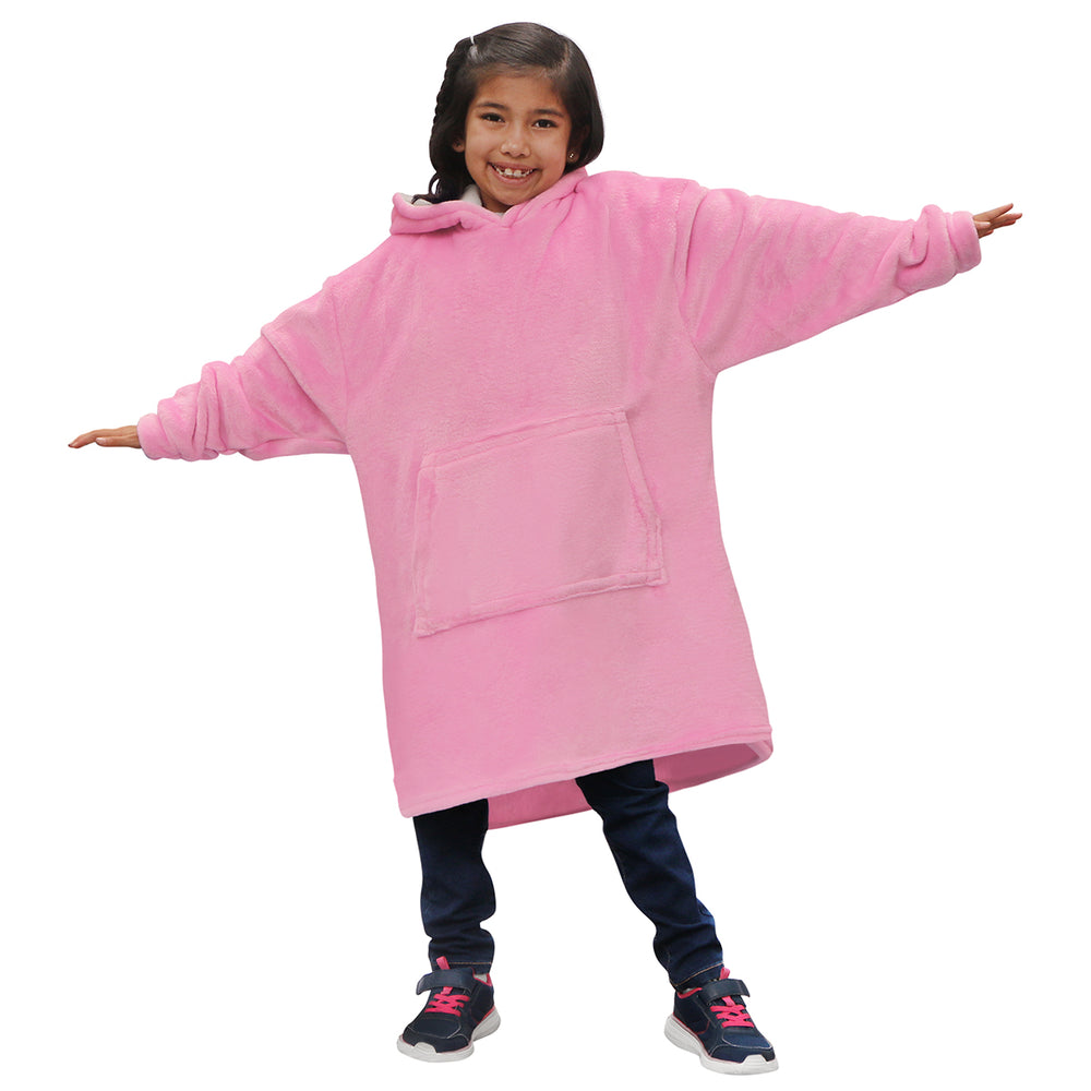 Sudadera cobija gigante para Niño Rosa claro