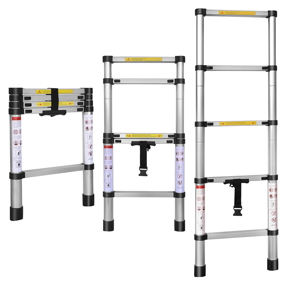 Escalera Telescópica portátil de aluminio 1.4 Mts