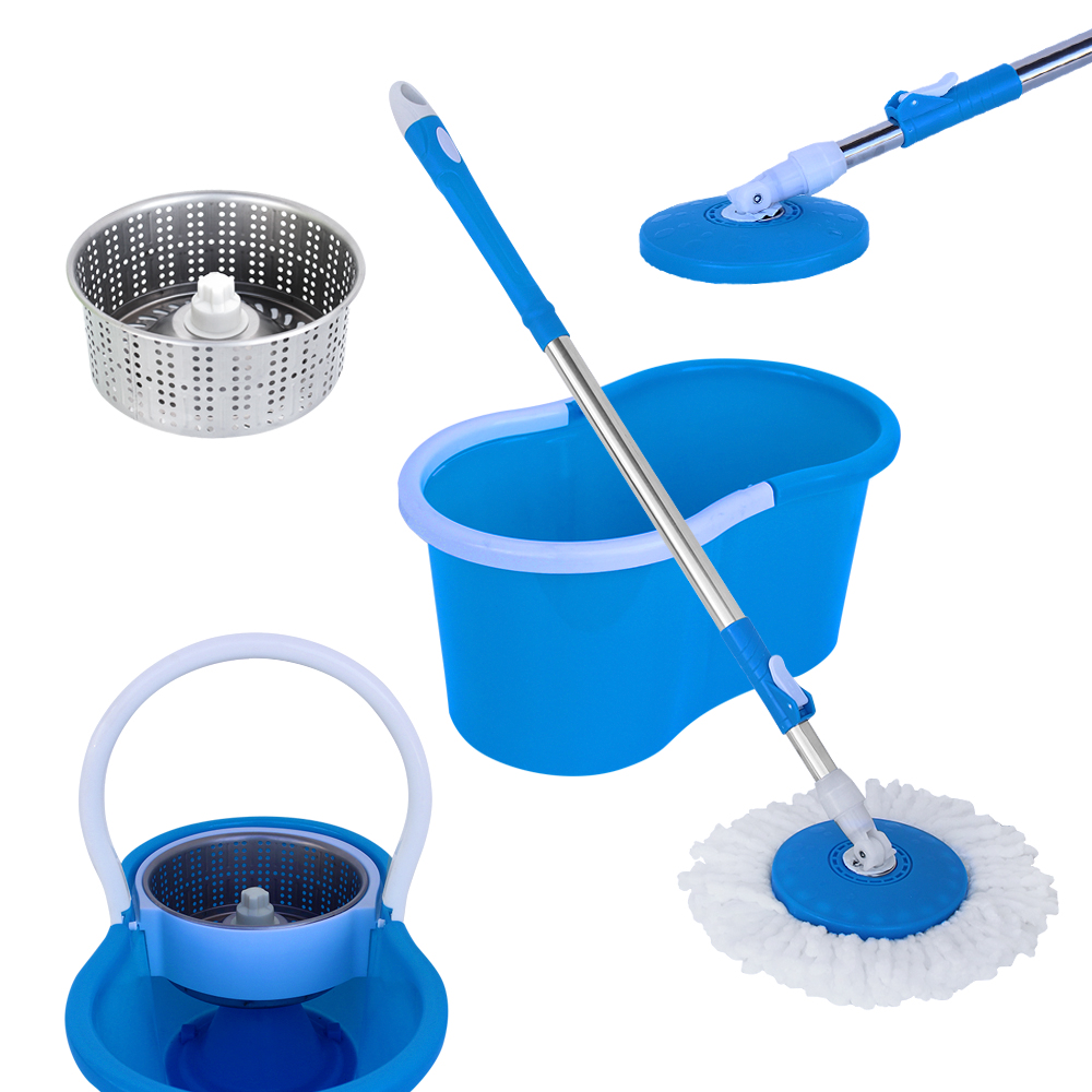 Mop Trapeador Magico Spin Mop 360° Exprimidor De Acero