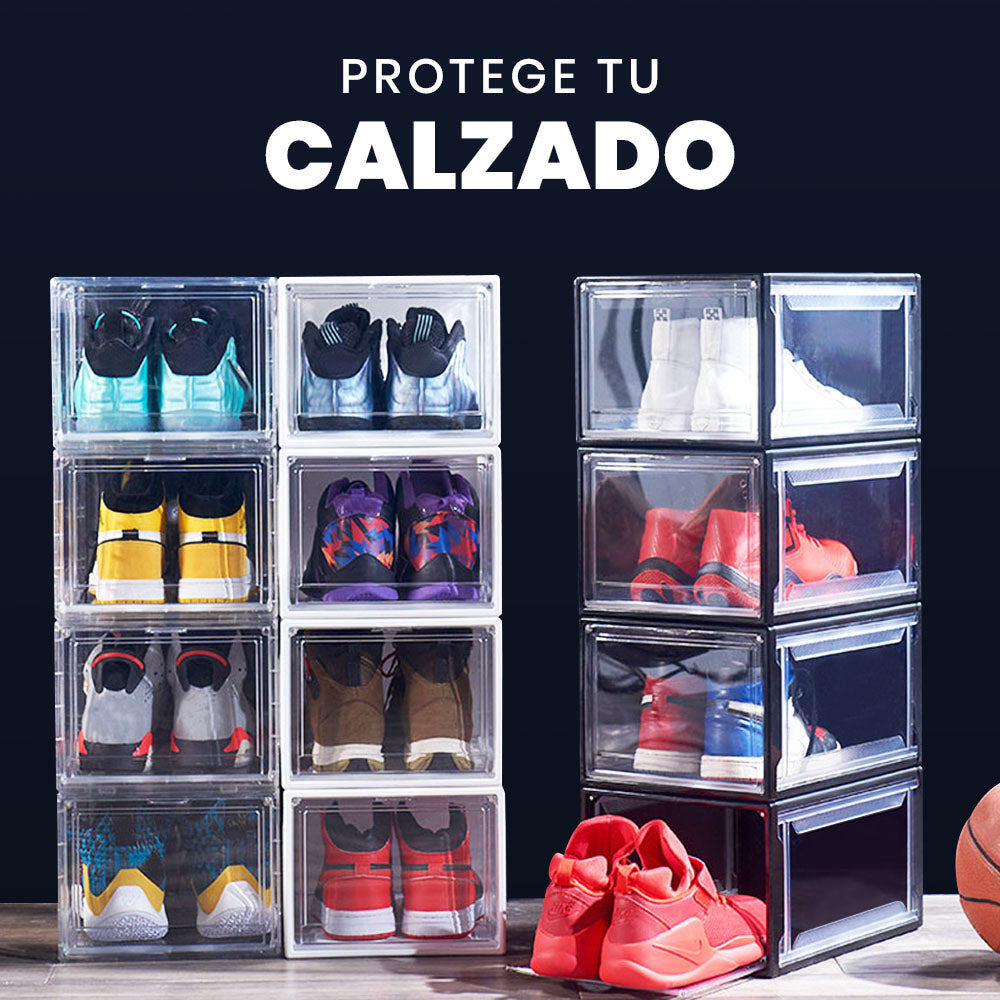 Sneakers Box Small Premium Zapatera Negra Wendy Set 4 piezas.